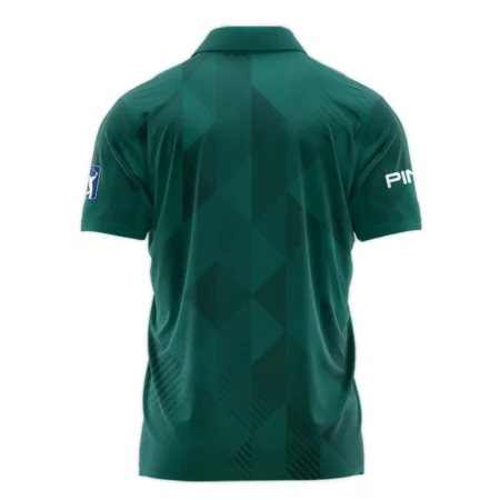 Masters Tournament Golf Sport Ping Polo Shirt Sports Triangle Abstract Green Polo Shirt For Men