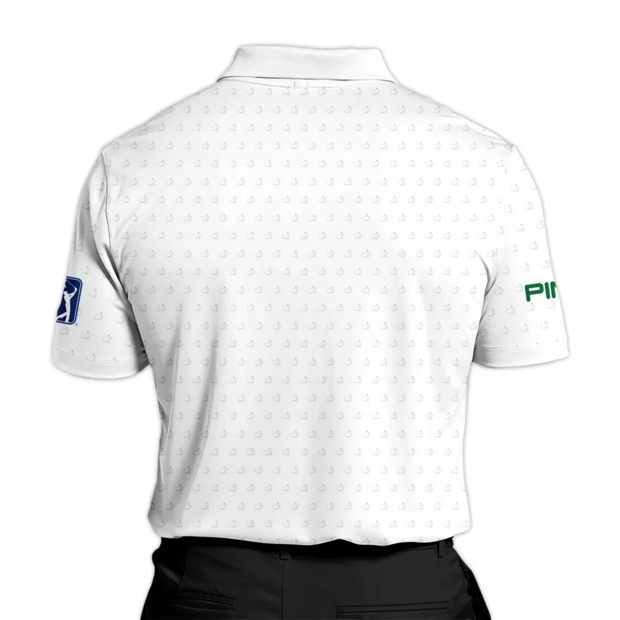 Golf Sport Masters Tournament Ping Polo Shirt Sports Logo Pattern White Green Polo Shirt For Men
