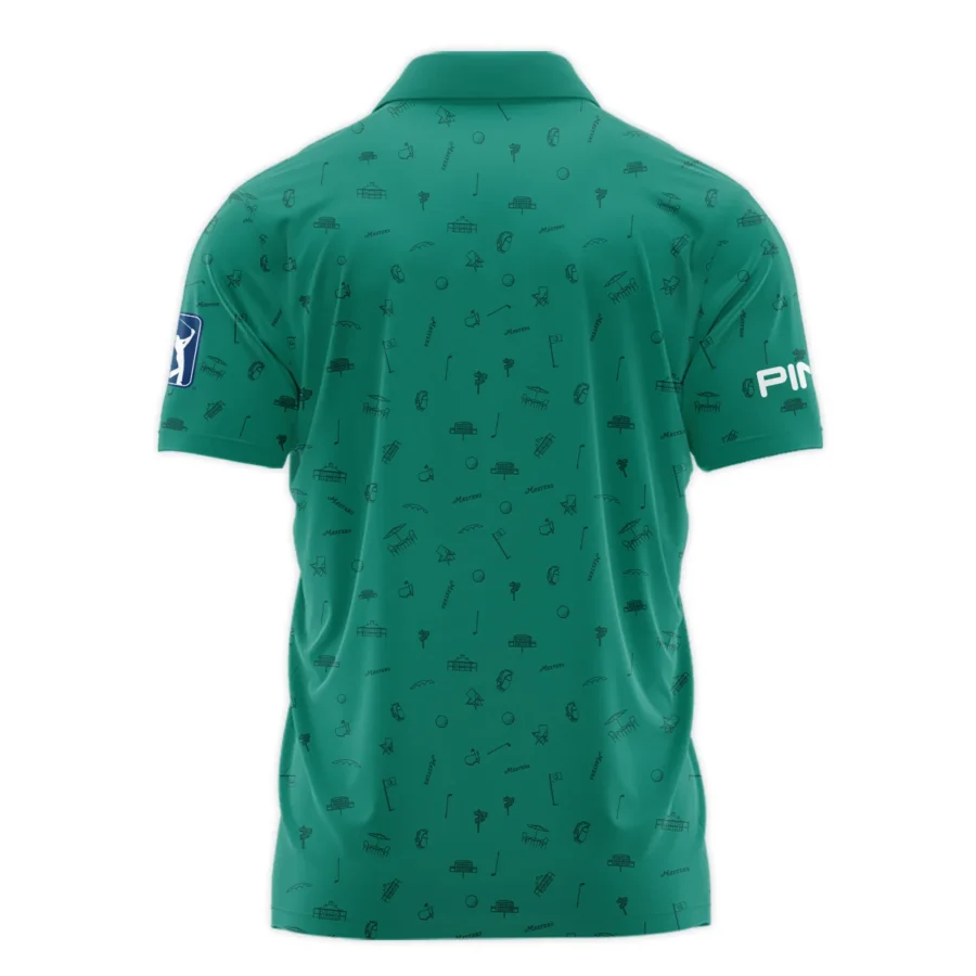 Golf Masters Tournament Ping Polo Shirt Augusta Icons Pattern Green Golf Sports All Over Print Polo Shirt For Men