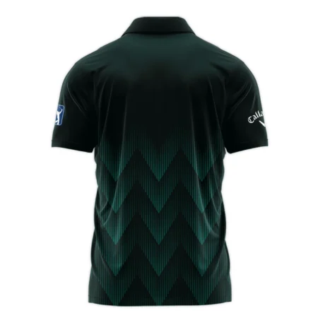 Masters Tournament Golf Callaway Polo Shirt Zigzag Pattern Dark Green Golf Sports All Over Print Polo Shirt For Men