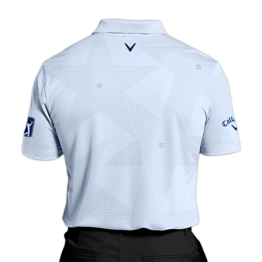 2024 PGA Championship Golf Sport Callaway Polo Shirt Sports Star Sripe Lavender Mist Polo Shirt For Men