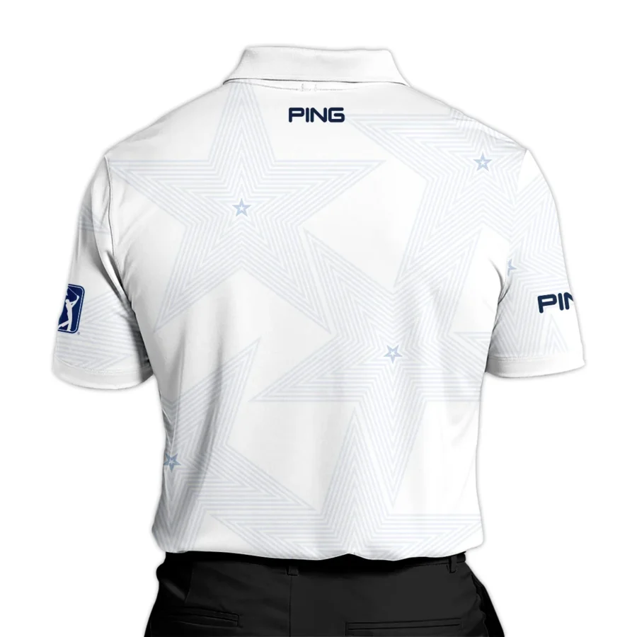 The 152nd Open Championship Golf Sport Ping Polo Shirt Sports Star Sripe White Navy Polo Shirt For Men