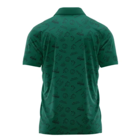 2024 Masters Tournament Ping Zipper Polo Shirt Sports Green Color Pattern All Over Print Zipper Polo Shirt For Men