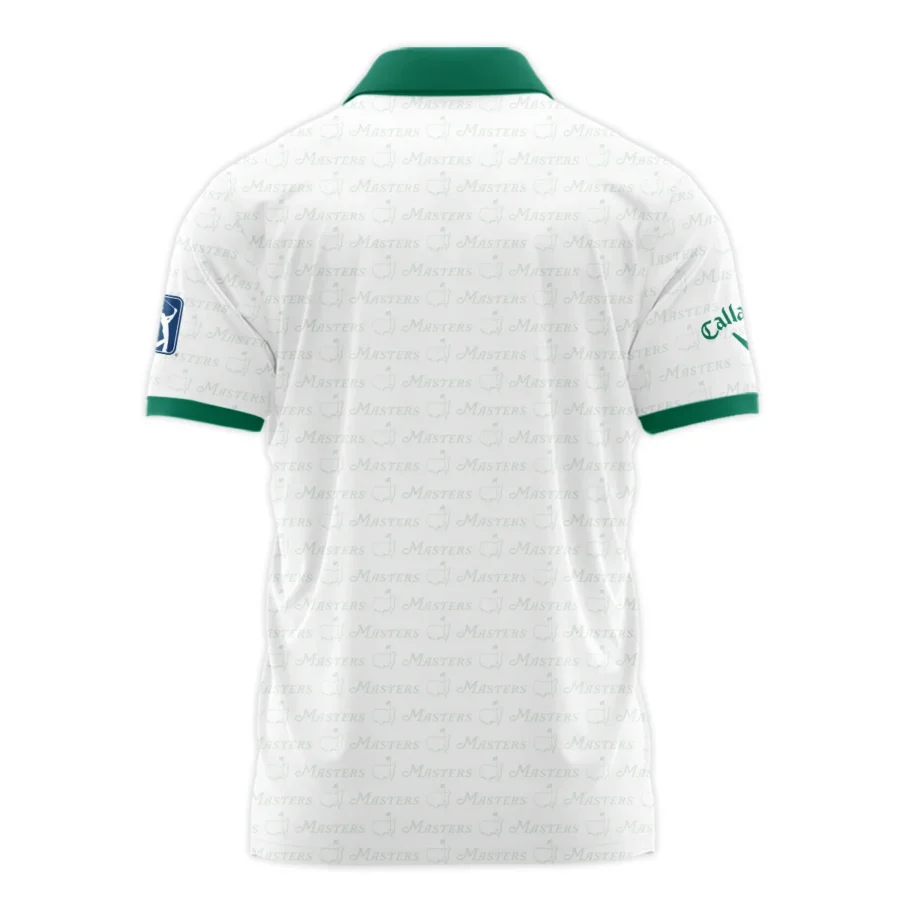 Pattern Masters Tournament Callaway Zipper Polo Shirt White Green Sport Love Clothing Zipper Polo Shirt For Men