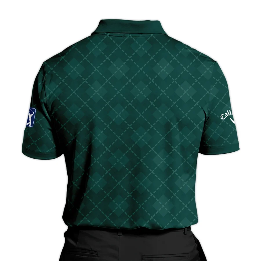 Golf Geometric Pattern Green Masters Tournament Callaway Polo Shirt Style Classic Polo Shirt For Men