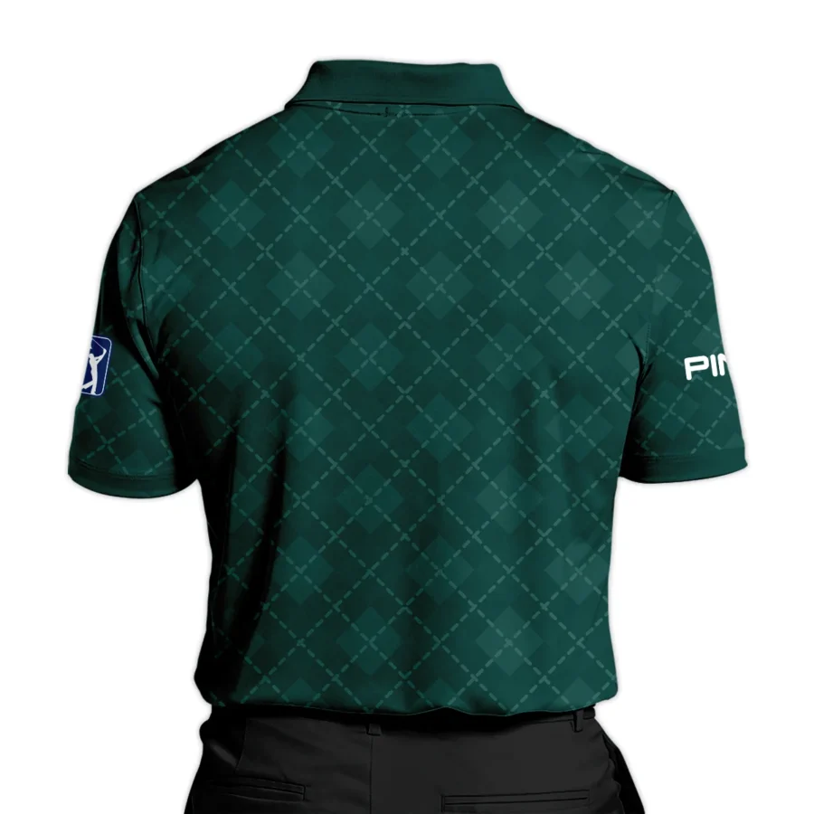 Golf Geometric Pattern Green Masters Tournament Ping Polo Shirt Style Classic Polo Shirt For Men