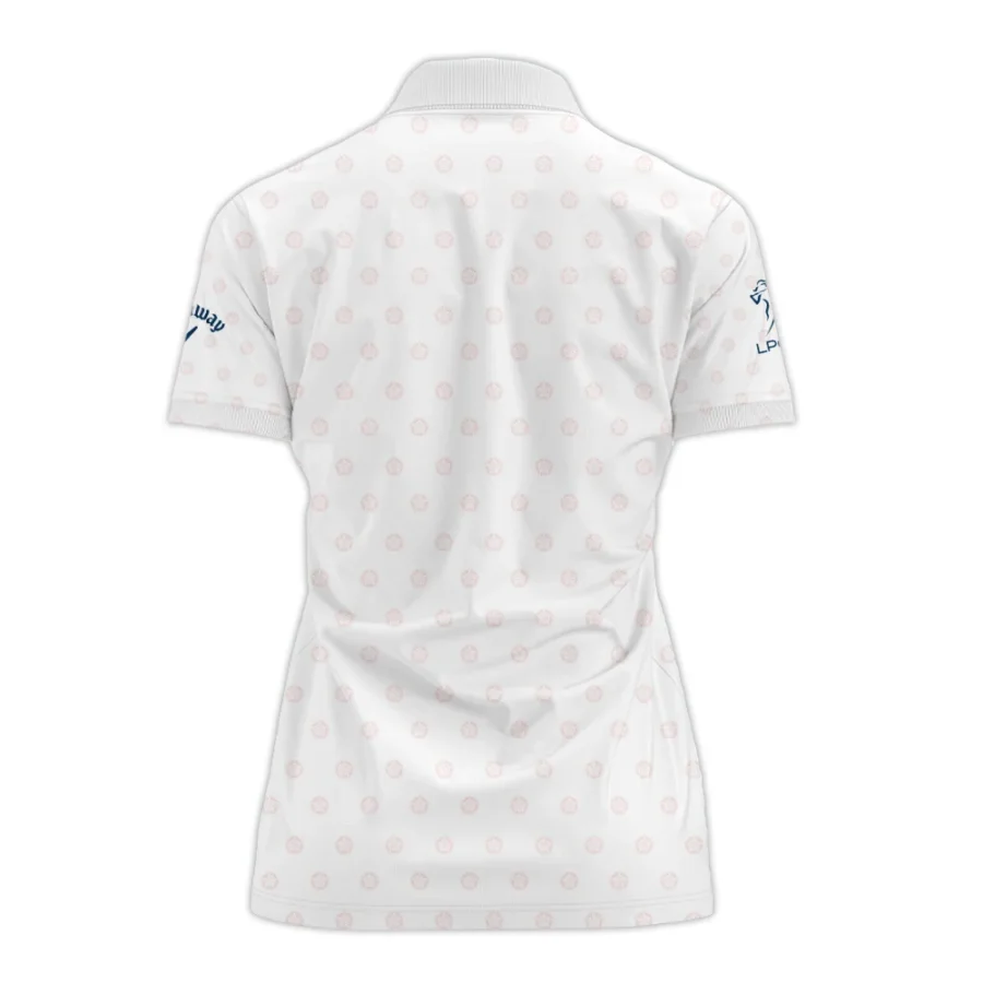 Golf Pattern 79th U.S. Women’s Open Lancaster Callaway Zipper Polo Shirt White Color All Over Print Zipper Polo Shirt For Woman