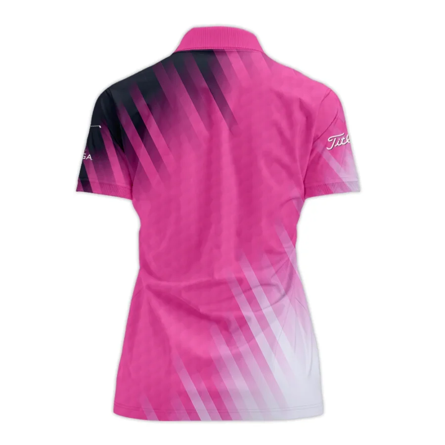 Golf 79th U.S. Women’s Open Lancaster Ping Zipper Polo Shirt Pink Color All Over Print Zipper Polo Shirt For Woman