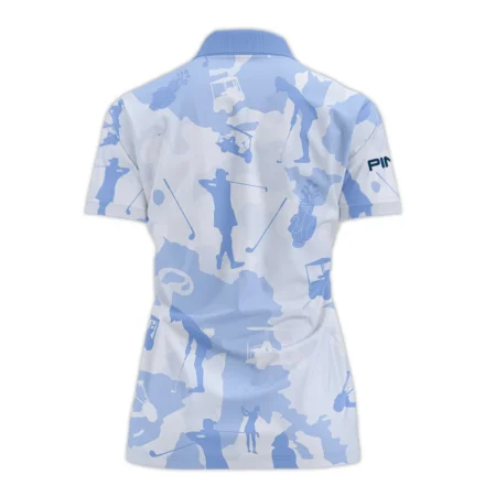 Camo Blue Color 79th U.S. Women’s Open Lancaster Ping Polo Shirt Golf Sport All Over Print Polo Shirt For Woman