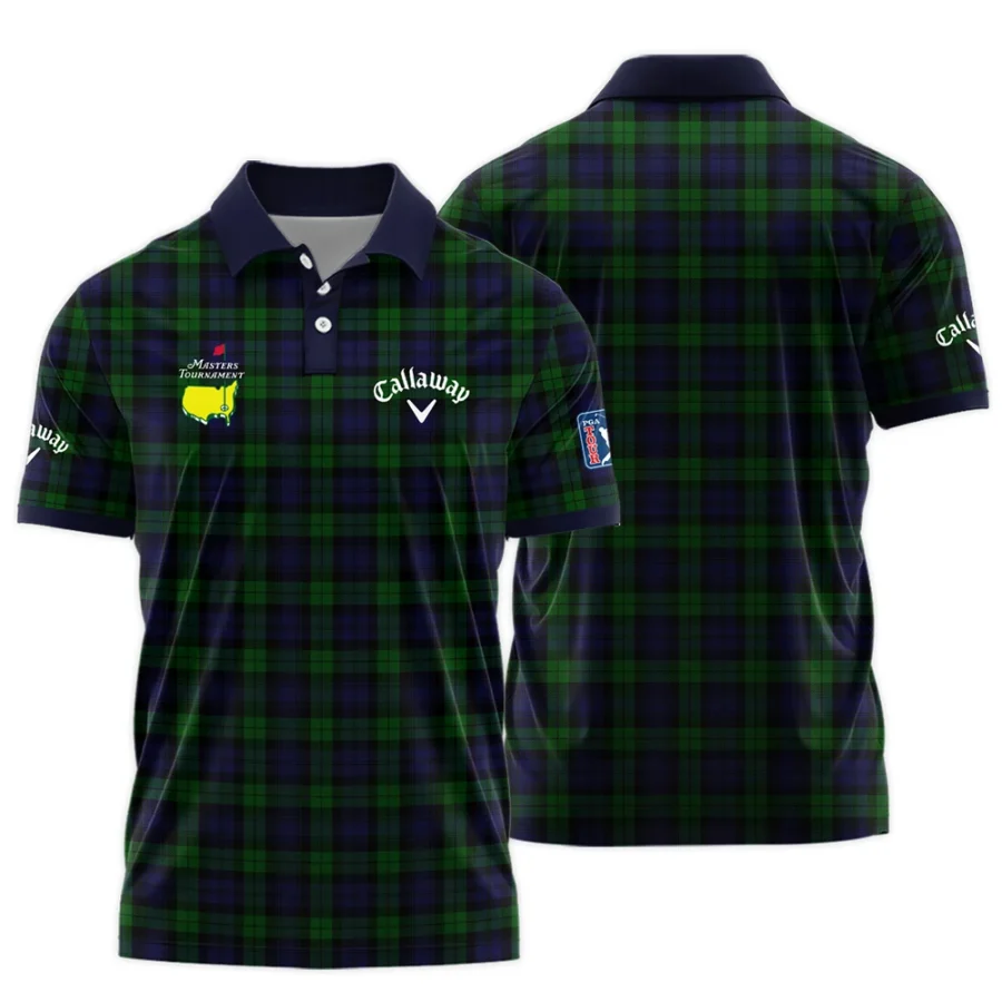 Masters Tournament Callaway Golf Polo Shirt Sports Green Purple Black Watch Tartan Plaid All Over Print Polo Shirt For Men