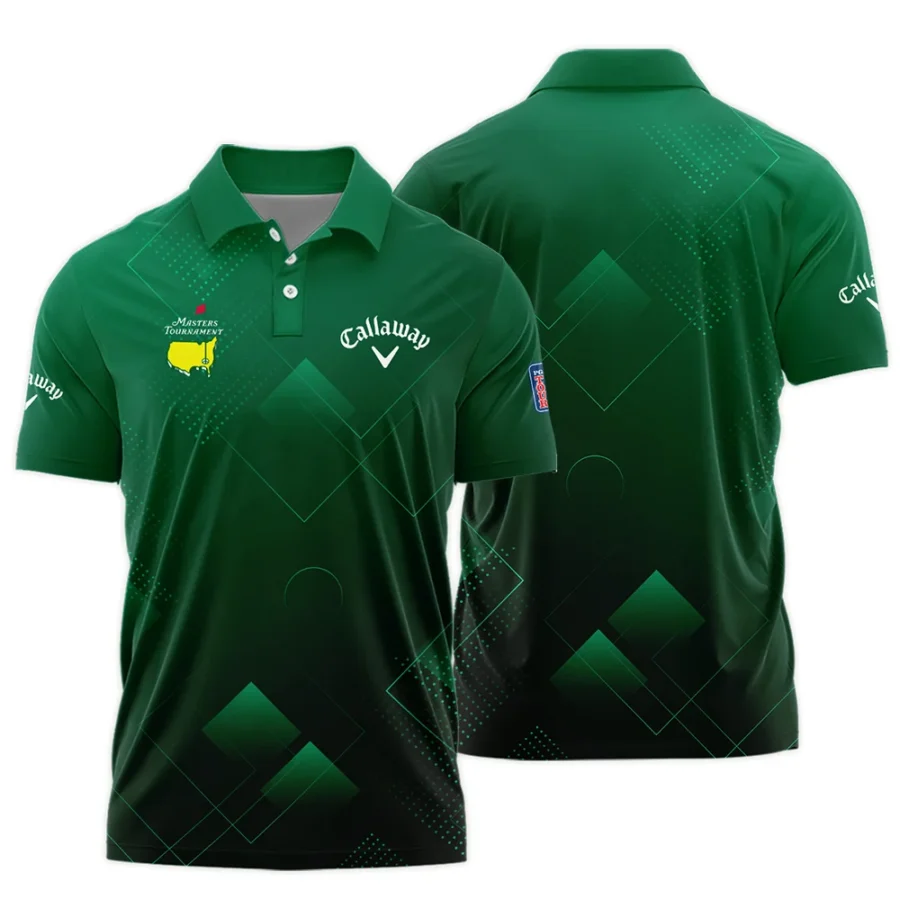 Masters Tournament Callaway Polo Shirt Golf Sports Green Abstract Geometric Polo Shirt For Men