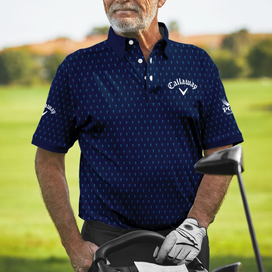 Callaway 2024 PGA Championship Golf Polo Shirt Dark Blue Gradient Pattern All Over Print Polo Shirt For Men