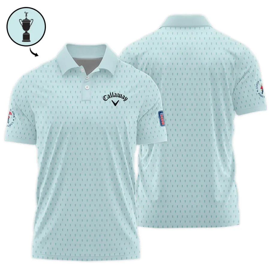 Sports 124th U.S. Open Callaway Pinehurst Polo Shirt Cup Pattern Pastel Green All Over Print Polo Shirt For Men