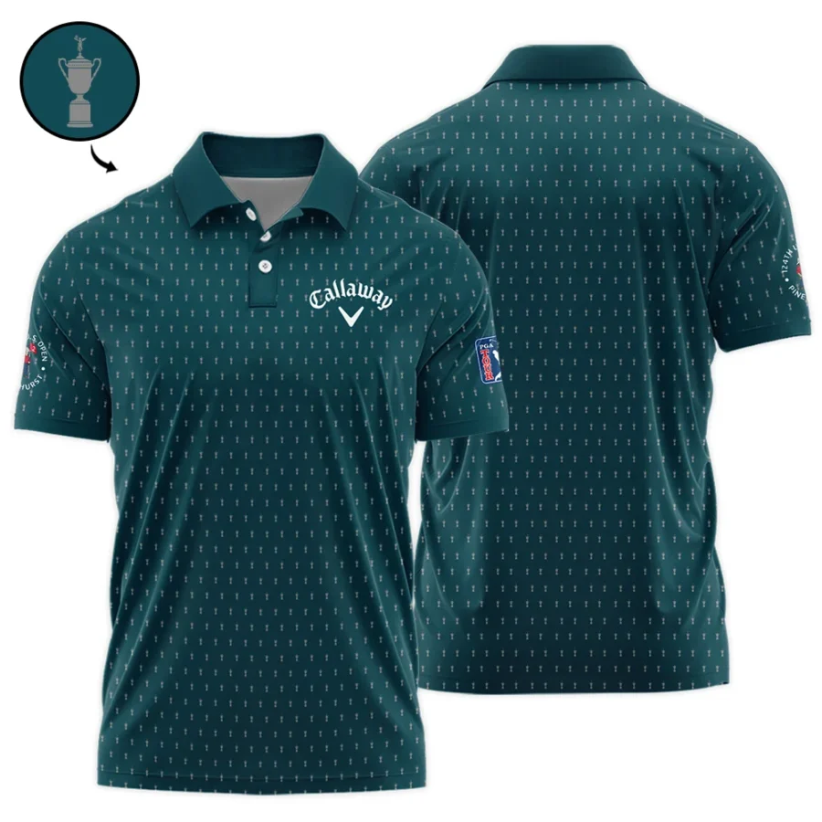 Callaway 124th U.S. Open Pinehurst Sports Polo Shirt Cup Pattern Green All Over Print Polo Shirt For Men