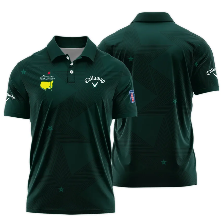 Golf Masters Tournament Callaway Polo Shirt Stars Dark Green Golf Sports All Over Print Polo Shirt For Men