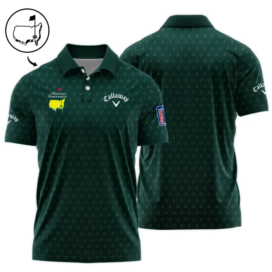 Golf Masters Tournament Callaway Polo Shirt Logo Pattern Gold Green Golf Sports All Over Print Polo Shirt For Men