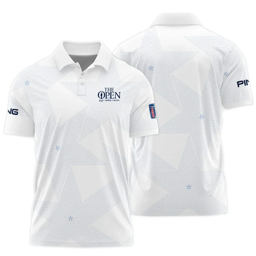 152nd The Open Championship Golf Ping Polo Shirt Stars White Navy Golf Sports All Over Print Polo Shirt For Men