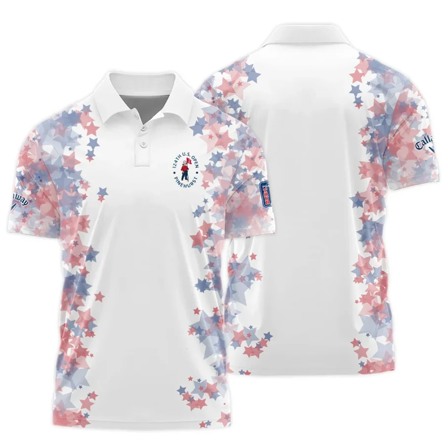 Special Version 124th U.S. Open Pinehurst Callaway Polo Shirt Coloured Stars Polo Shirt For Men