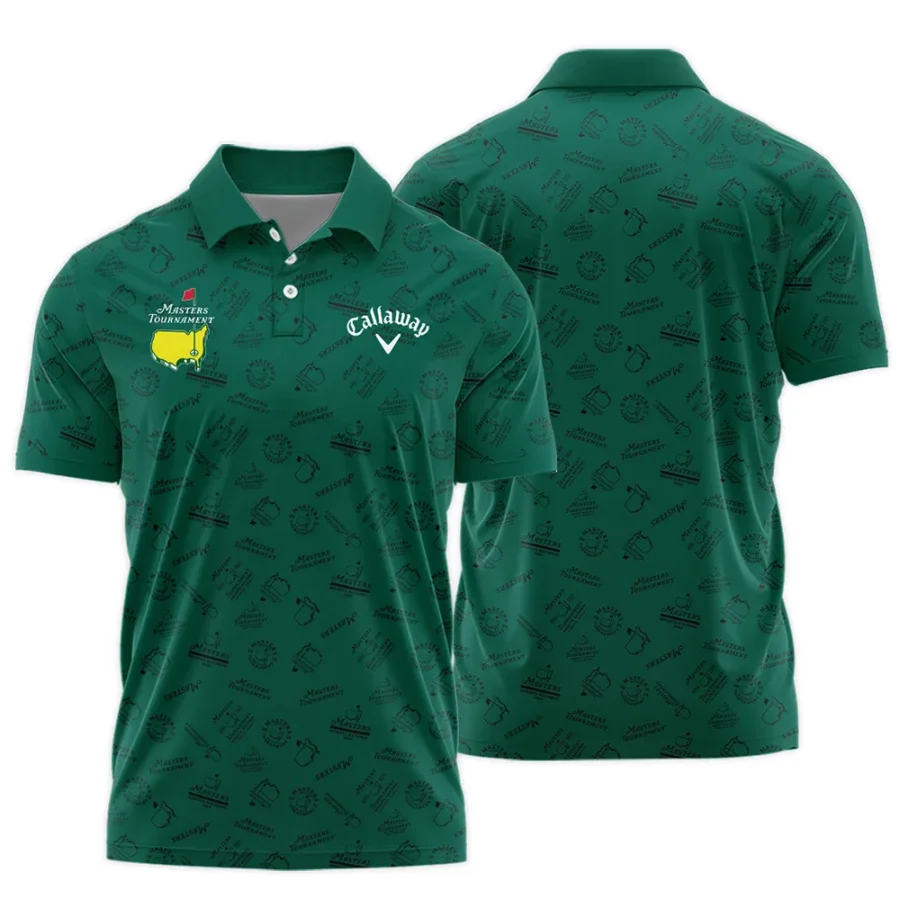 2024 Masters Tournament Callaway Polo Shirt Sports Green Color Pattern All Over Print Polo Shirt For Men