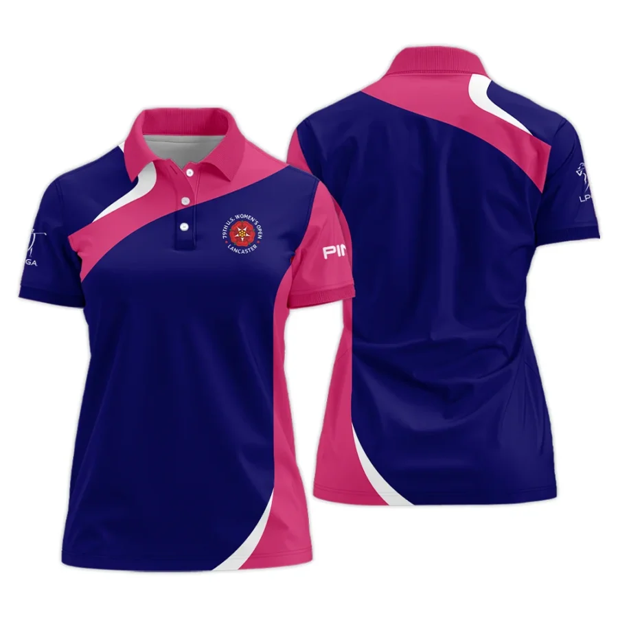 Golf Sport 79th U.S. Women’s Open Lancaster Ping Polo Shirt Navy Mix Pink All Over Print Polo Shirt For Woman