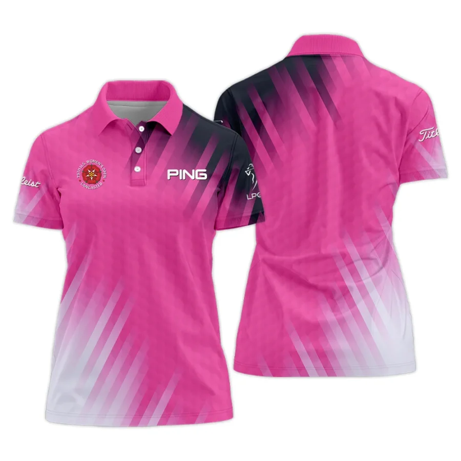 Golf 79th U.S. Women’s Open Lancaster Ping Polo Shirt Pink Color All Over Print Polo Shirt For Woman