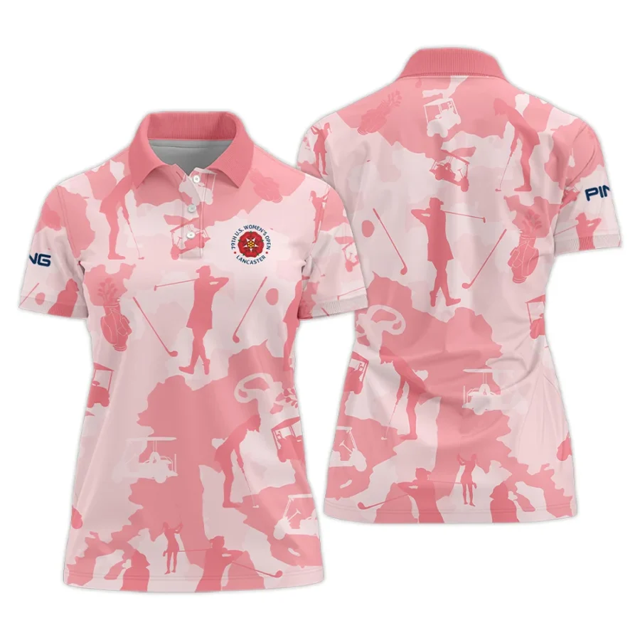 Camo Pink Color 79th U.S. Women’s Open Lancaster Ping Polo Shirt Golf Sport All Over Print Polo Shirt For Woman