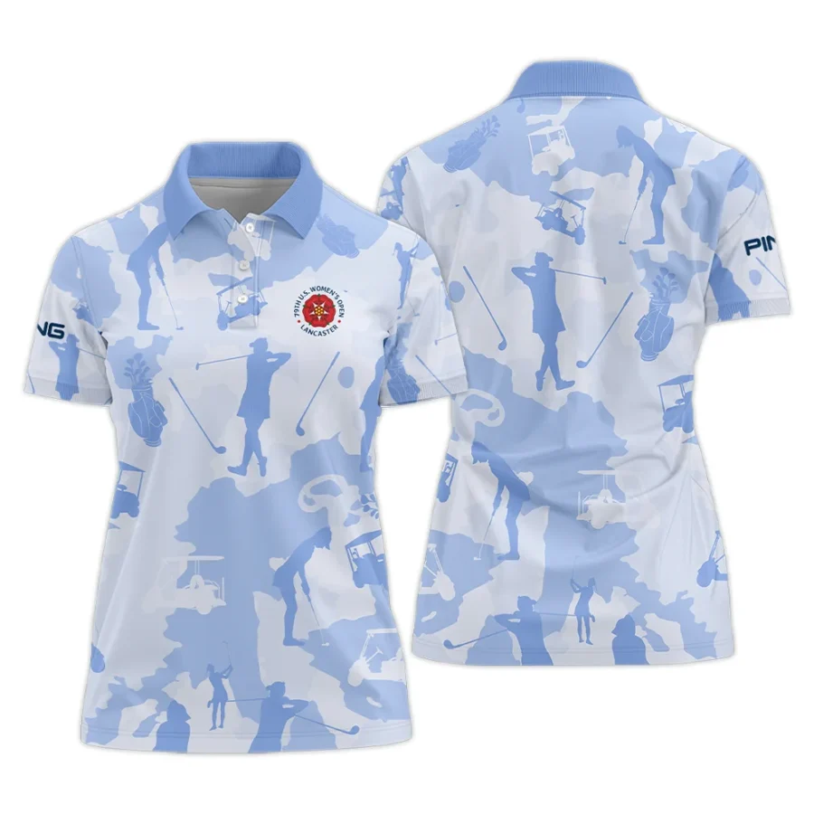 Camo Blue Color 79th U.S. Women’s Open Lancaster Ping Polo Shirt Golf Sport All Over Print Polo Shirt For Woman