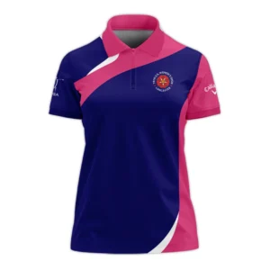 Golf Sport 79th U.S. Women’s Open Lancaster Callaway Sleeveless Polo Shirt Navy Mix Pink All Over Print Sleeveless Polo Shirt For Woman