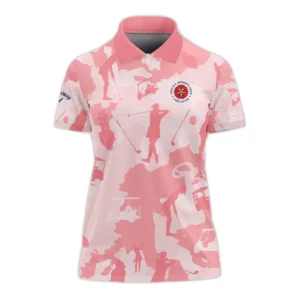 Camo Pink Color 79th U.S. Women’s Open Lancaster Callaway Long Polo Shirt Golf Sport All Over Print Long Polo Shirt For Woman