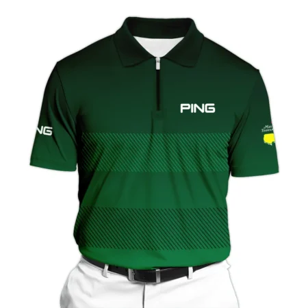 Masters Tournament Ping Sports Stand Colar Jacket Green Gradient Stripes Pattern All Over Print Stand Colar Jacket