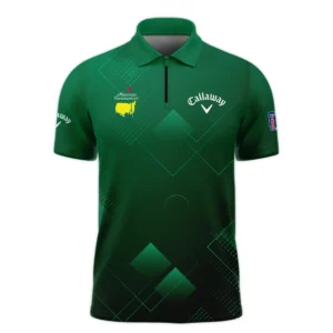 Masters Tournament Callaway Long Polo Shirt Golf Sports Green Abstract Geometric Long Polo Shirt For Men