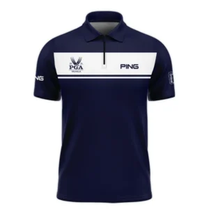 Ping 2024 PGA Championship Golf Long Polo Shirt Sports Dark Blue White All Over Print Long Polo Shirt For Men