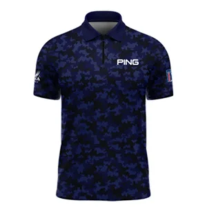 Golf 2024 PGA Championship Ping Polo Shirt Blue Camouflage Pattern Sport All Over Print Polo Shirt For Men