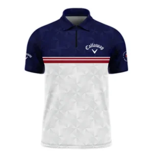 Golf Sport 124th U.S. Open Pinehurst Callaway Polo Shirt Dark Blue White Abstract Geometric Triangles All Over Print Polo Shirt For Men