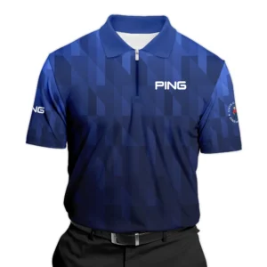 Ping 124th U.S. Open Pinehurst Golf Sport Polo Shirt Blue Fabric Geometric Pattern  All Over Print Polo Shirt For Men