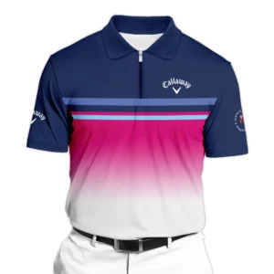 Sport Callaway 124th U.S. Open Pinehurst Polo Shirt White Strong Pink Very Dark Blue Pattern  All Over Print Polo Shirt For Men