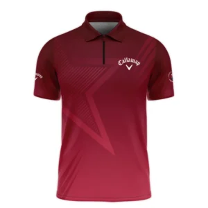 Callaway 124th U.S. Open Pinehurst Golf Sport Polo Shirt Star Gradient Red Straight Pattern Polo Shirt For Men