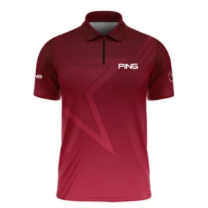 Ping 124th U.S. Open Pinehurst Golf Sport Polo Shirt Star Gradient Red Straight Pattern Polo Shirt For Men