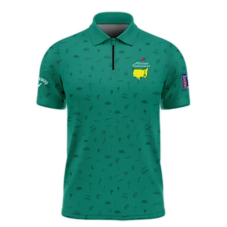 Golf Masters Tournament Callaway Polo Shirt Augusta Icons Pattern Green Golf Sports All Over Print Polo Shirt For Men