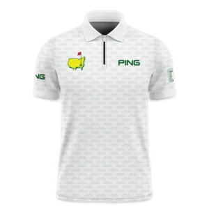 Masters Tournament Golf Ping Polo Shirt Logo Text Pattern White Green Golf Sports All Over Print Polo Shirt For Men