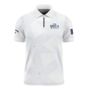 152nd The Open Championship Golf Callaway Long Polo Shirt Stars White Navy Golf Sports All Over Print Long Polo Shirt For Men