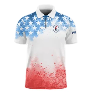 Special Version 124th U.S. Open Pinehurst Ping Polo Shirt Watercolor Blue Red Stars Polo Shirt For Men