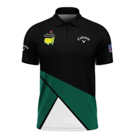 Golf Masters Tournament Callaway Long Polo Shirt Black And Green Golf Sports All Over Print Long Polo Shirt For Men