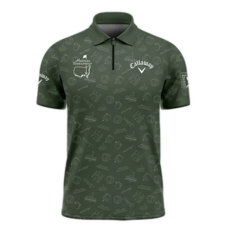 2024 Golf Pattern Masters Tournament Callaway Hawaiian Shirt Dark Green Pattern All Over Print Oversized Hawaiian Shirt