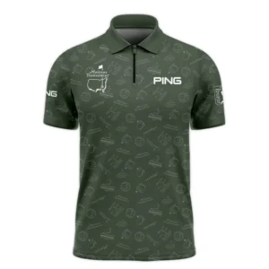 2024 Golf Pattern Masters Tournament Ping Zipper Hoodie Shirt Dark Green Pattern All Over Print Zipper Hoodie Shirt