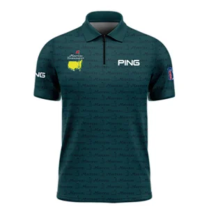 Pattern Dark Green Masters Tournament Ping Long Polo Shirt Color Green Long Polo Shirt For Men