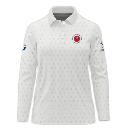 Golf Pattern Cup 79th U.S. Women’s Open Lancaster Taylor Made Long Polo Shirt Golf Sport White All Over Print Long Polo Shirt For Woman
