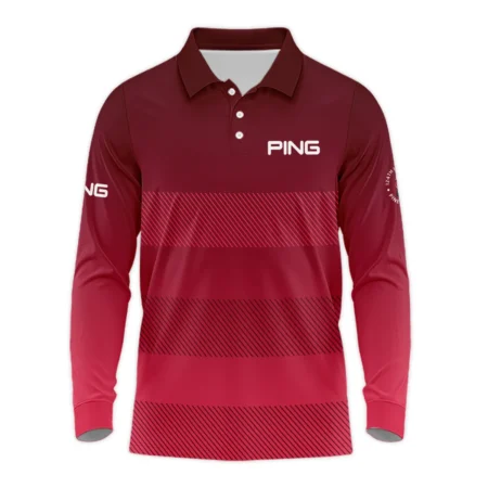 Golf Ping 124th U.S. Open Pinehurst Sports Polo Shirt Red Gradient Stripes Pattern All Over Print Polo Shirt For Men