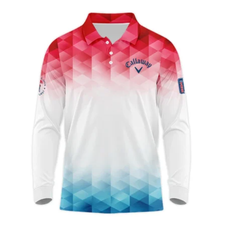 124th U.S. Open Pinehurst Callaway Golf Sport Unisex T-Shirt Blue Red Abstract Geometric Triangles All Over Print T-Shirt