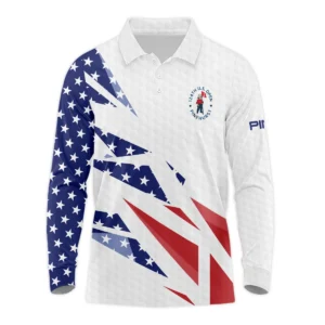 124th U.S. Open Pinehurst Ping Zipper Hoodie Shirt Golf Pattern White USA Flag All Over Print Zipper Hoodie Shirt